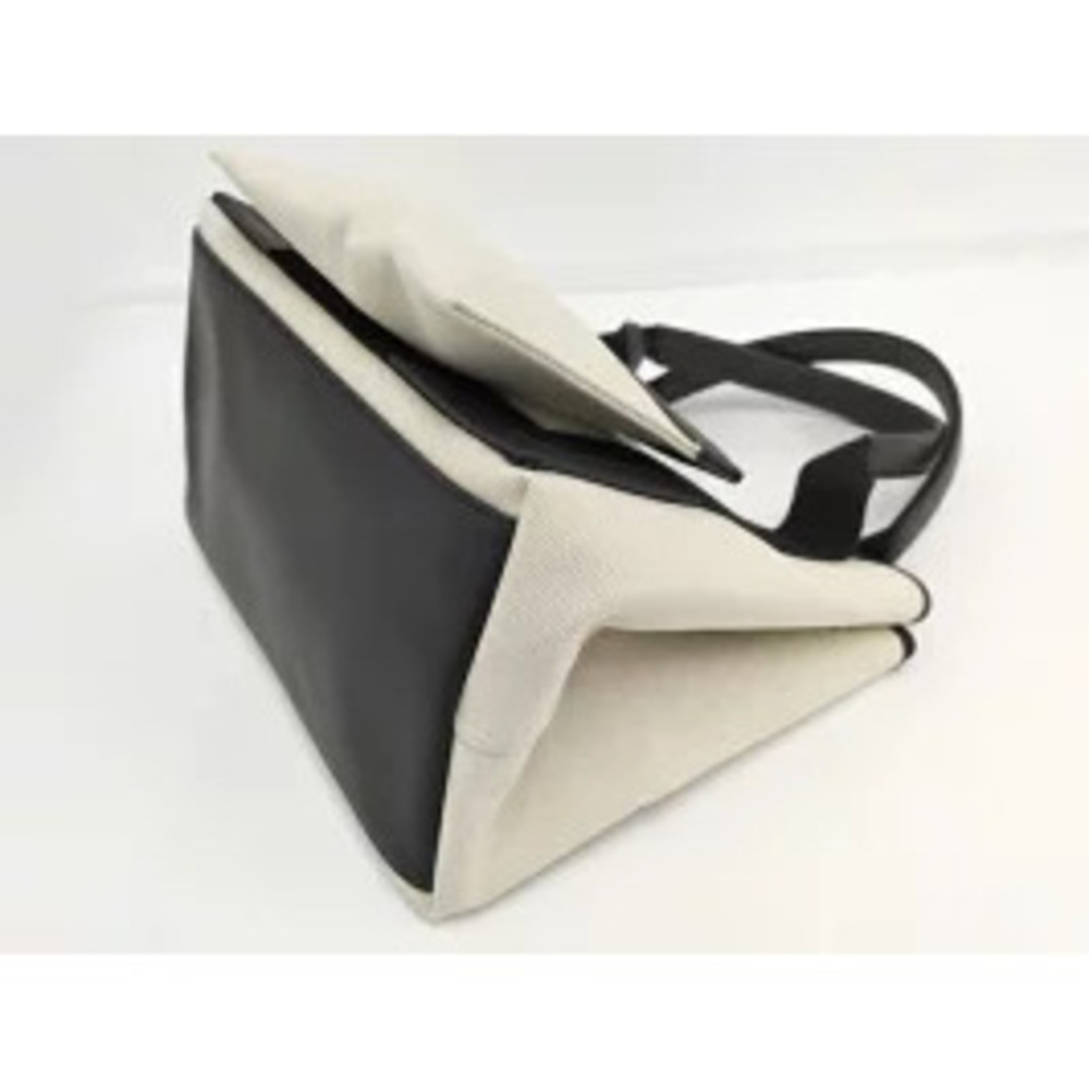 BALENCIAGA Navy Blue Cabas Tote Bag Canvas White - Picture 3 of 9